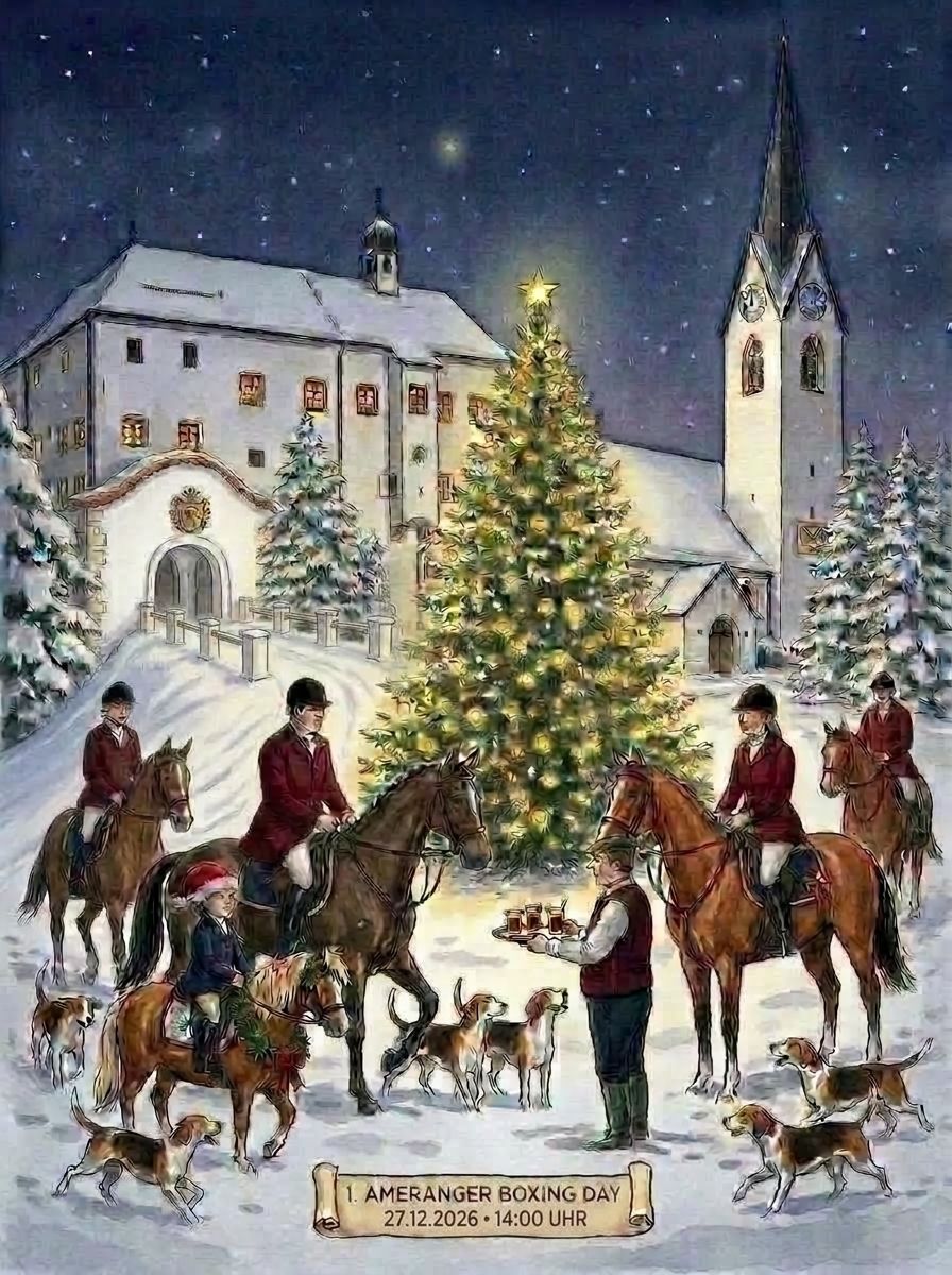 1. Ameranger Weihnachtsritt – Boxing Day Meisteraquarell